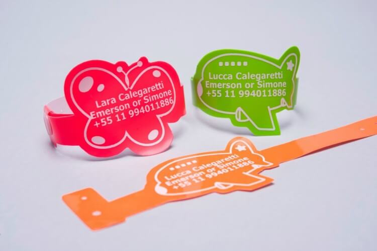Pulseira de identificação para crianças